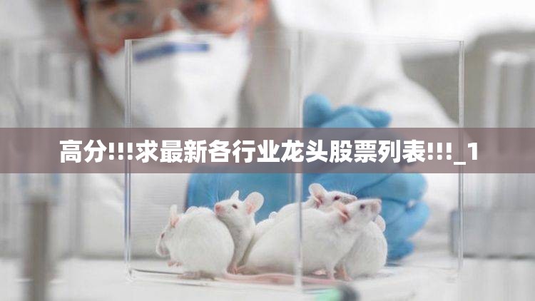 高分!!!求最新各行业龙头股票列表!!!_1