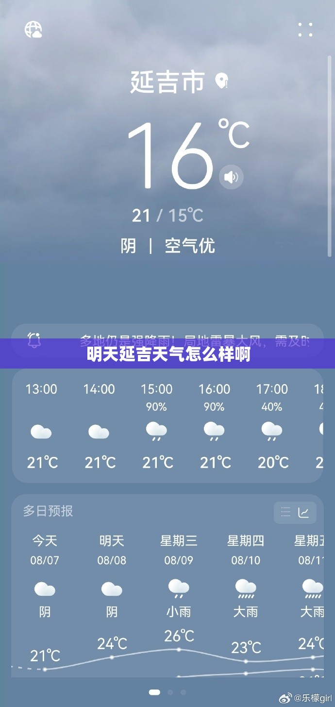 明天延吉天气怎么样啊