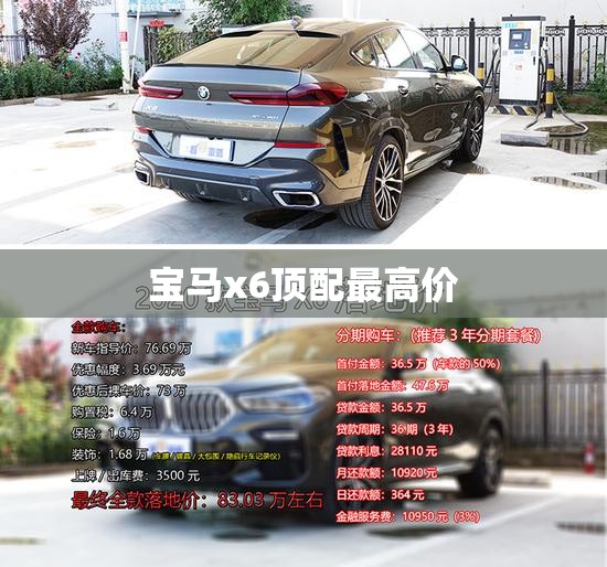 宝马x6顶配最高价 宝马x6顶配最高价