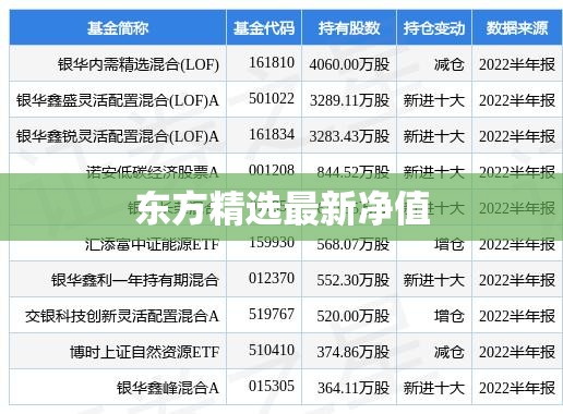 东方精选最新净值