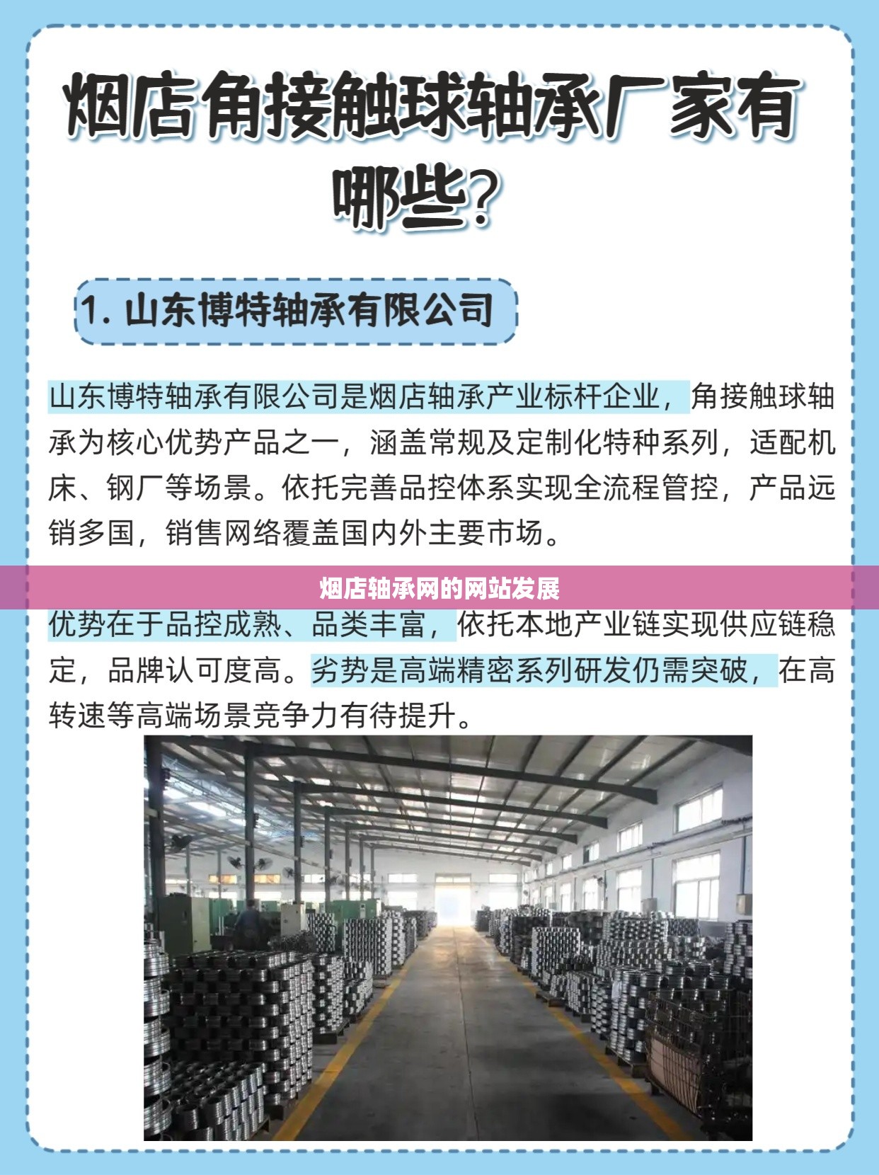 烟店轴承网的网站发展