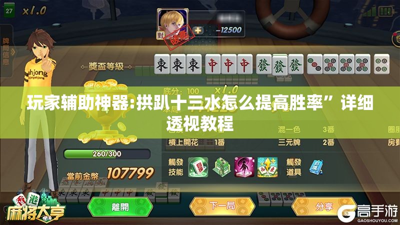 玩家辅助神器:拱趴十三水怎么提高胜率	”详细透视教程