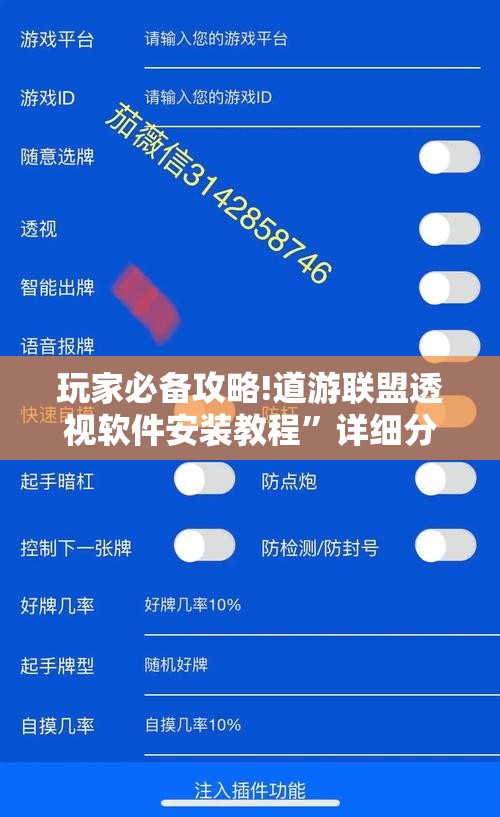 玩家必备攻略!道游联盟透视软件安装教程	”详细分享装挂步骤