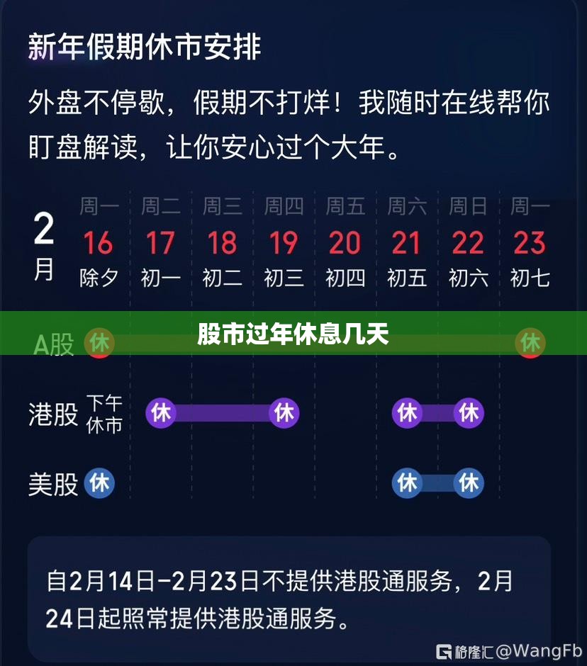 股市过年休息几天