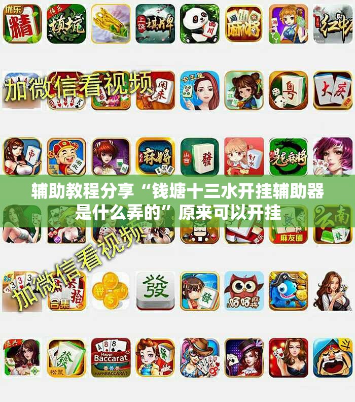 辅助教程分享“钱塘十三水开挂辅助器是什么弄的”原来可以开挂